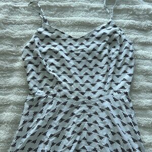 Old Navy White and Black Patterned Mini Dress